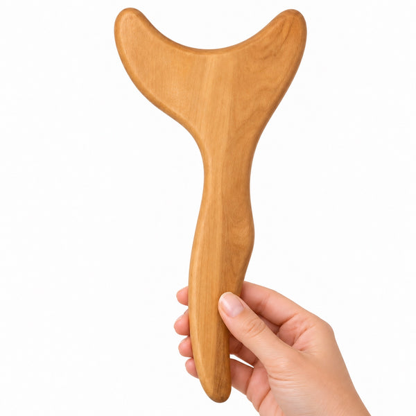 Spatule en bois à tête courbée